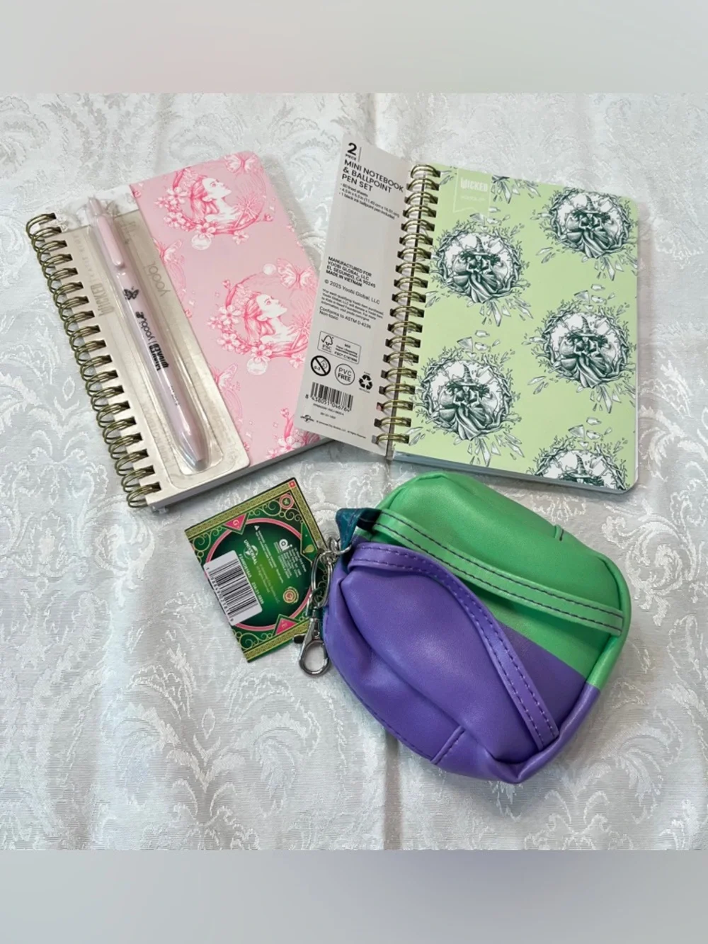 Wicked Mini Backpack Coin Purse Keychain + 2 Yoobi x Wicked Notebook & Pen Sets - Picture 2 of 7